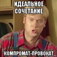 идеальное сочетание компромат-провокат