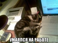 умаялся на работе