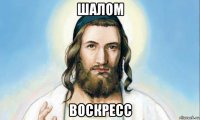 шалом воскресс