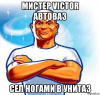 мистер victor автоваз сел ногами в унитаз