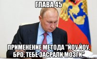 глава 45 применение метода "йоу йоу, бро, тебе засрали мозги"