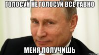 голосуй не голосуй все равно меня получишь