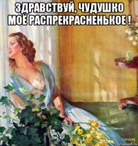 здравствуй, чудушко моё распрекрасненькое ! 