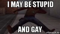 i may be stupid and gay