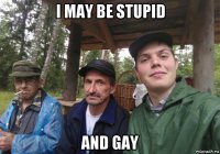 i may be stupid and gay