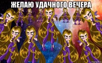 желаю удачного вечера 