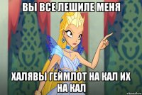 вы все лешиле меня халявы геймлот на кал их на кал