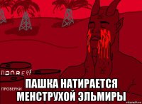  пашка натирается менструхой эльмиры