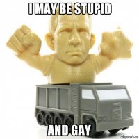 i may be stupid and gay