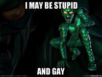 i may be stupid and gay