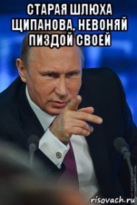 старая шлюха щипанова, невоняй пиздой своей 