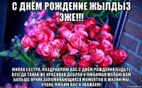 с днём рождение жылдыз эже!!! милая сестра, поздравляю вас с днём рождения!будьте всегда такая же красивая,добрая и любимая!желаю вам больше ярких,запоминающихся моментов в жизни!мы очень любим вас и уважаем!