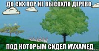 до сих пор не высохло дерево, под которым сидел мухамед
