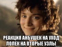  реакция анбушек на уход лолек на вторые узлы