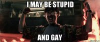 i may be stupid and gay