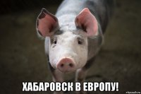  хабаровск в европу!