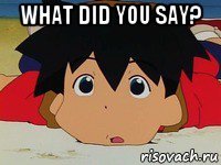 what did you say? 