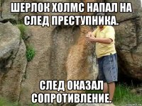 шерлок холмс напал на след преступника. след оказал сопротивление.