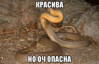 красива но оч опасна