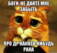боги, не дайте мне забыть про др какого-нибудь рака