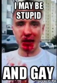 i may be stupid and gay