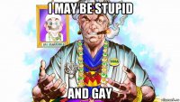 i may be stupid and gay