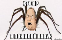 хто я? я пожилой павук