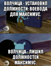 волчица - установил должности: воевода для максимус. волчица - лишил должностей максимус.