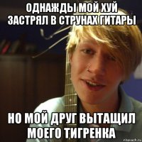 однажды мой хуй застрял в струнах гитары но мой друг вытащил моего тигренка