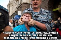  столько людей становятся геями, ужас. вояд ли найдёте столько же геев в чукотке или аяно-майском районе, чем в германии и москве