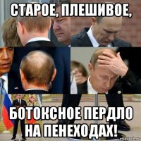 старое, плешивое, ботоксное пердло на пенеходах!
