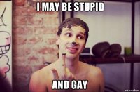 i may be stupid and gay