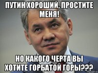 путин хороший, простите меня! но какого черта вы хотите горбатой горы???