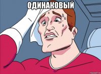 одинаковый 