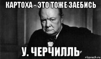 картоха - это тоже заебись у. черчилль