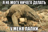 я не могу ничего делать у меня лапки