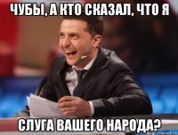 чубы, а кто сказал, что я слуга вашего народа?