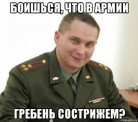 боишься, что в армии гребень сострижем?