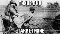 тихие дни ..такие тихие