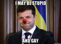 i may be stupid and gay