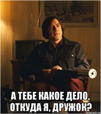 а тебе какое дело, откуда я, дружок?