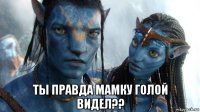  ты правда мамку голой видел??