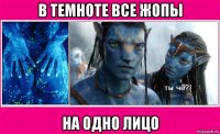 в темноте все жопы на одно лицо