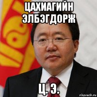 цахиагийн элбэгдорж ц. э.