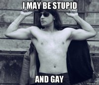 i may be stupid and gay