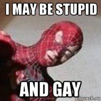 i may be stupid and gay