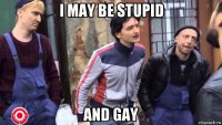 i may be stupid and gay