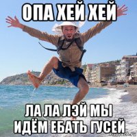 опа хей хей ла ла лэй мы идём ебать гусей