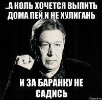 ..а коль хочется выпить дома пей и не хулигань и за баранку не садись