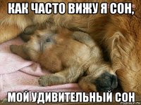 как часто вижу я сон, мой удивительный сон
